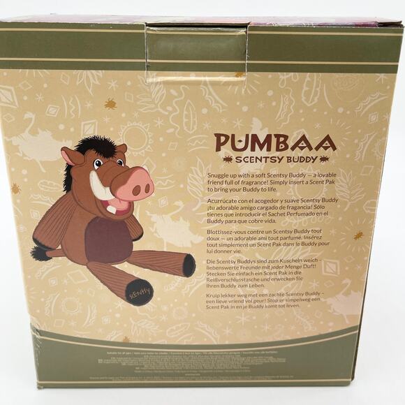 Scentsy Buddy Pumbaa With Scent Pack In The Jungle Disney Animation Retired - Picture 9 of 10
